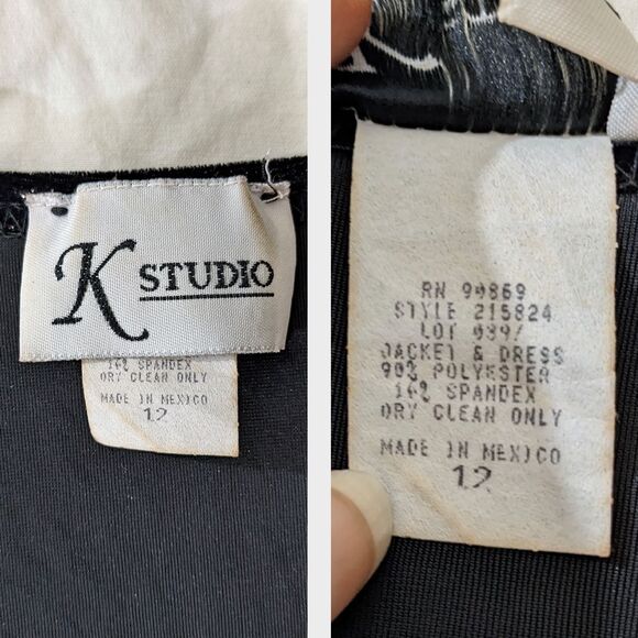 Vintage K Studio Velvet Dress Set Womens 12 Maxi 90s Gothic Romantic Whimsigoth - Picture 6 of 8